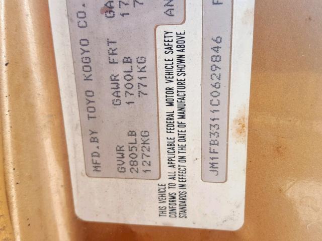 JM1FB3311C0629846 - 1982 MAZDA RX7 BROWN photo 10