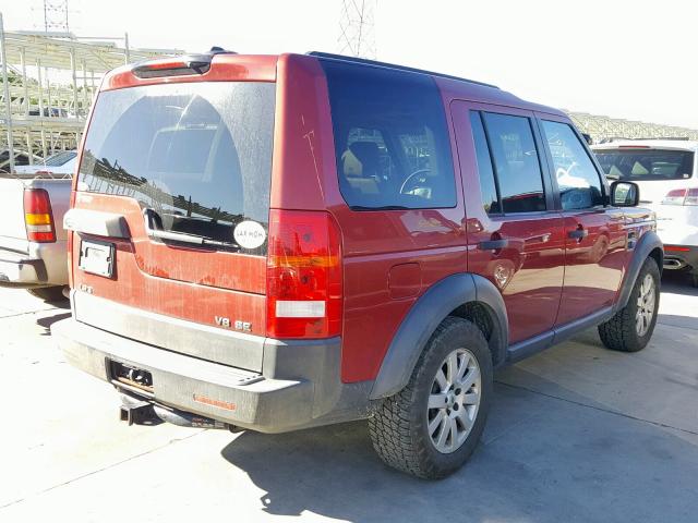 SALAD25426A396377 - 2006 LAND ROVER LR3 SE RED photo 4