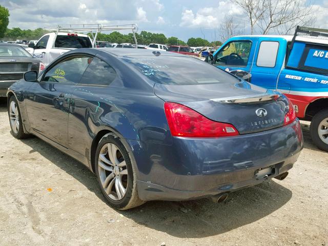 JN1CV6EK2AM102134 - 2010 INFINITI G37 BASE BLUE photo 3