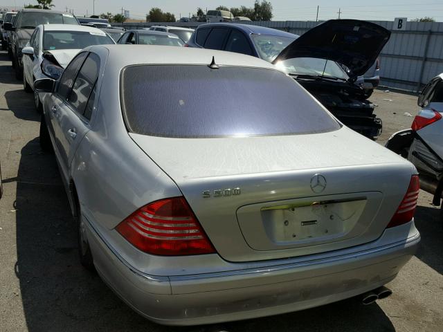 WDBNG75J91A218394 - 2001 MERCEDES-BENZ S 500 SILVER photo 3