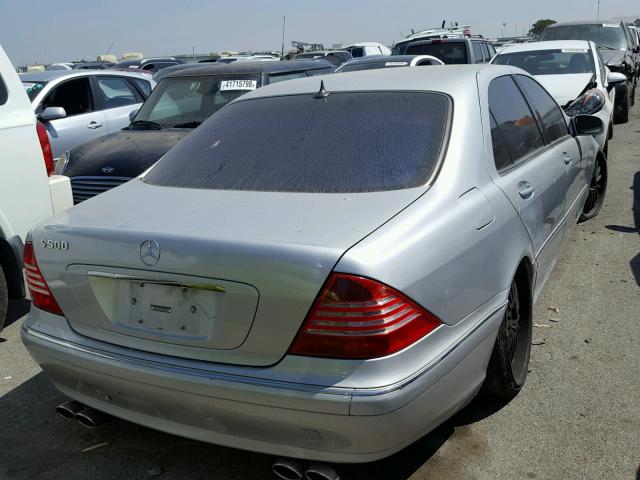 WDBNG75J91A218394 - 2001 MERCEDES-BENZ S 500 SILVER photo 4