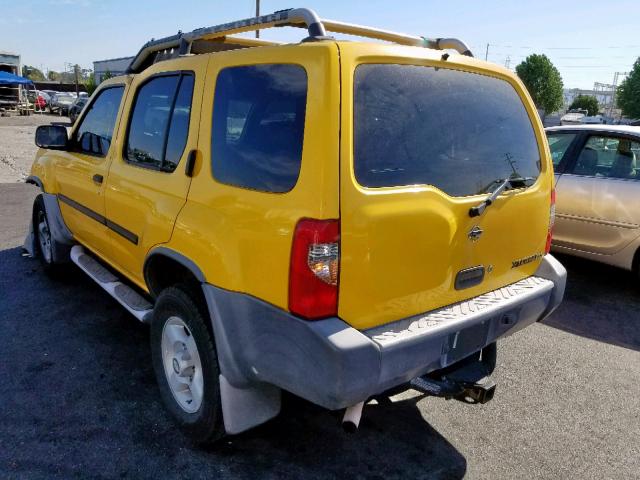 5N1ED28T11C558195 - 2001 NISSAN XTERRA XE YELLOW photo 3