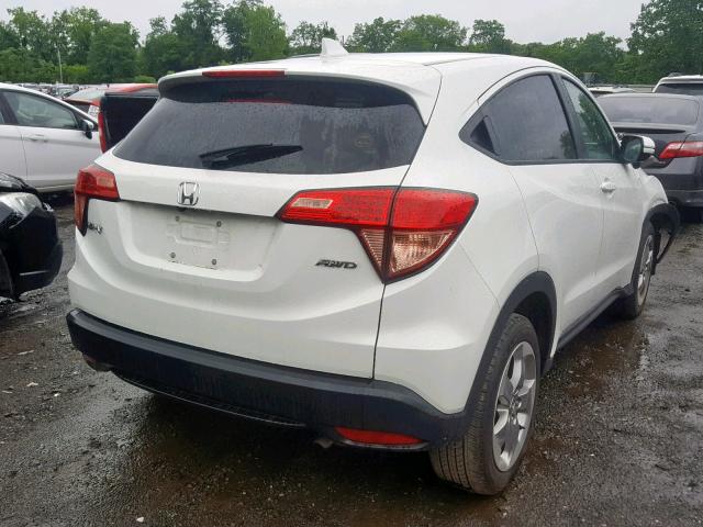 3CZRU6H59HM730362 - 2017 HONDA HR-V EX WHITE photo 4