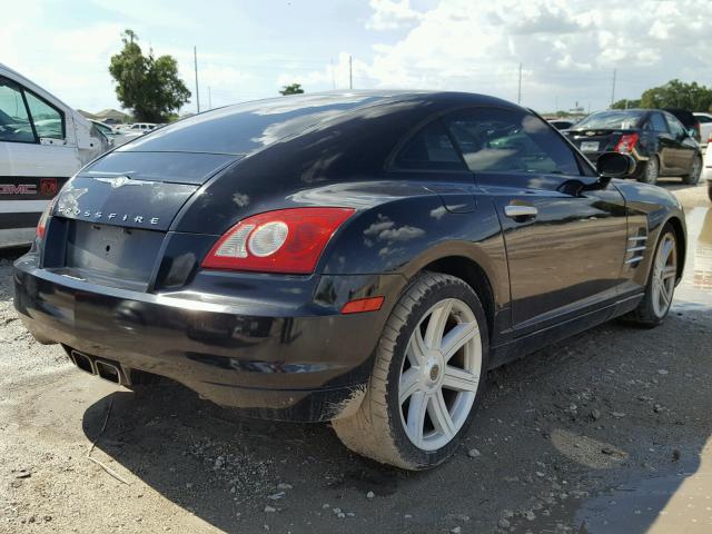 1C3AN69L34X016359 - 2004 CHRYSLER CROSSFIRE BLACK photo 4