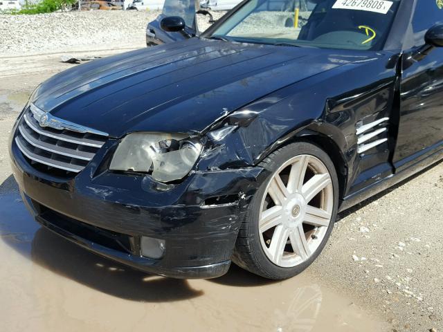 1C3AN69L34X016359 - 2004 CHRYSLER CROSSFIRE BLACK photo 9