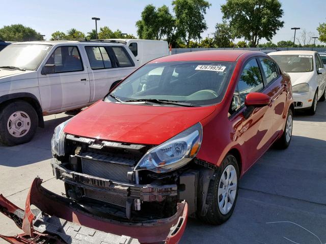 KNADM4A34H6037578 - 2017 KIA RIO LX RED photo 2