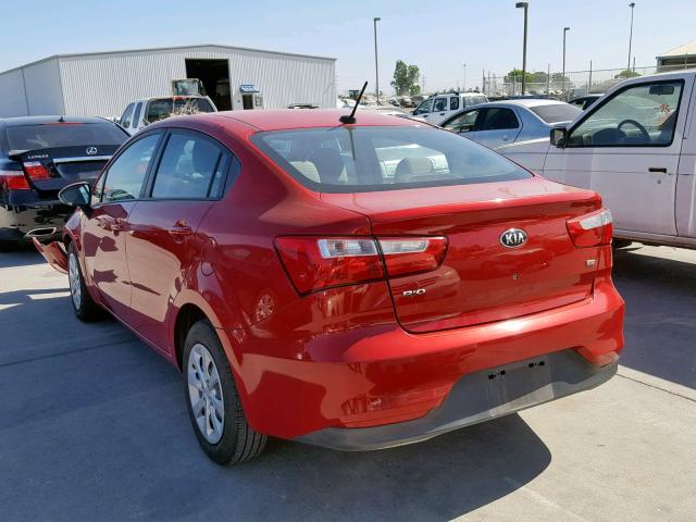 KNADM4A34H6037578 - 2017 KIA RIO LX RED photo 3