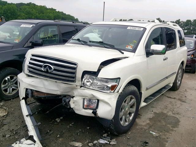 5N3AA08C87N803493 - 2007 INFINITI QX56 WHITE photo 2