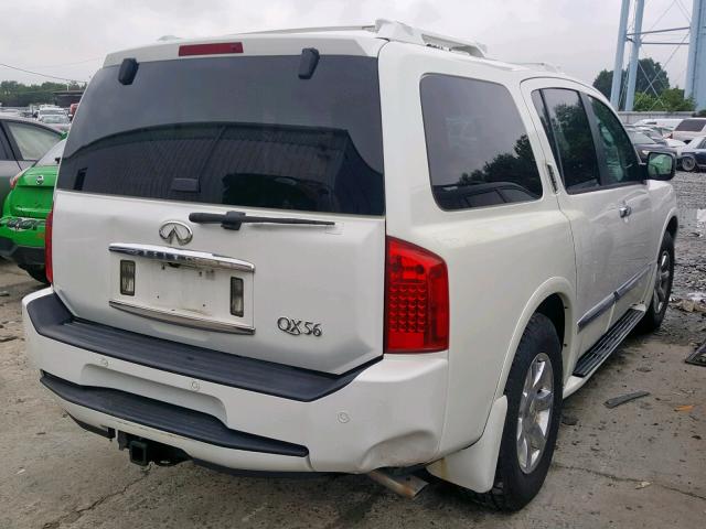 5N3AA08C87N803493 - 2007 INFINITI QX56 WHITE photo 4