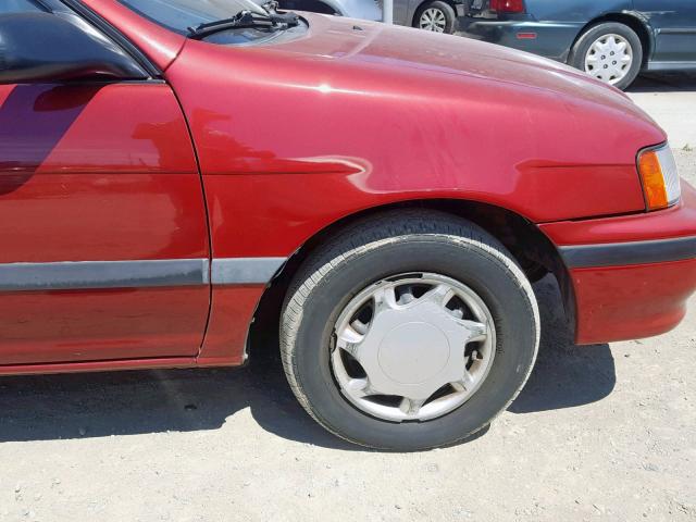 JT2EL43S4P0306834 - 1993 TOYOTA TERCEL DX RED photo 9