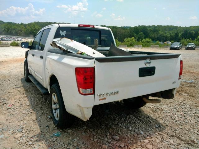 1N6AA0EK1DN303242 - 2013 NISSAN TITAN S WHITE photo 3