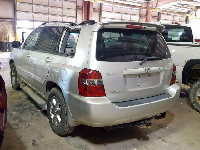 JTEEP21A250098780 - 2005 TOYOTA HIGHLANDER SILVER photo 3