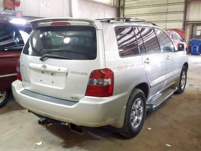 JTEEP21A250098780 - 2005 TOYOTA HIGHLANDER SILVER photo 4