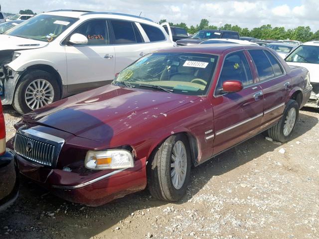 2MEBM7FV9AX611445 - 2010 MERCURY GRAND MARQ BURGUNDY photo 2