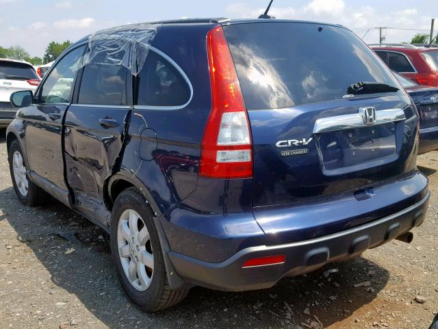 5J6RE48799L040018 - 2009 HONDA CR-V EXL BLUE photo 3