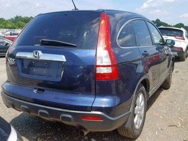 5J6RE48799L040018 - 2009 HONDA CR-V EXL BLUE photo 4