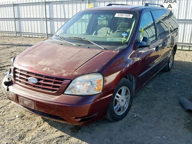 2FMZA51676BA53740 - 2006 FORD FREESTAR S BURGUNDY photo 2