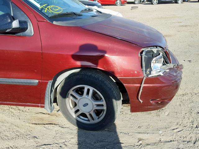 2FMZA51676BA53740 - 2006 FORD FREESTAR S BURGUNDY photo 9