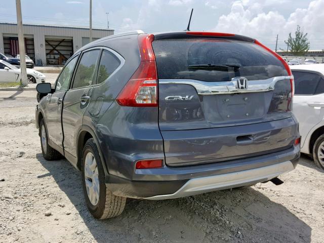 2HKRM3H71GH550366 - 2016 HONDA CR-V EXL SILVER photo 3