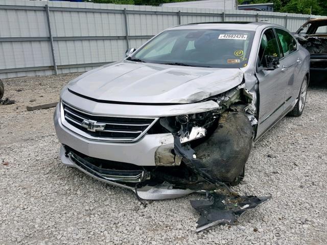 1G1145SLXEU100127 - 2014 CHEVROLET IMPALA LTZ SILVER photo 2