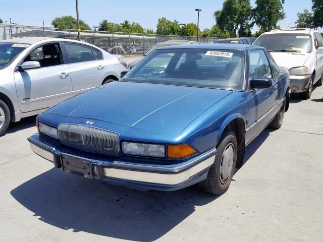 2G4WD14W2J1486315 - 1988 BUICK REGAL LIMI BLUE photo 2