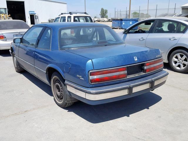 2G4WD14W2J1486315 - 1988 BUICK REGAL LIMI BLUE photo 3