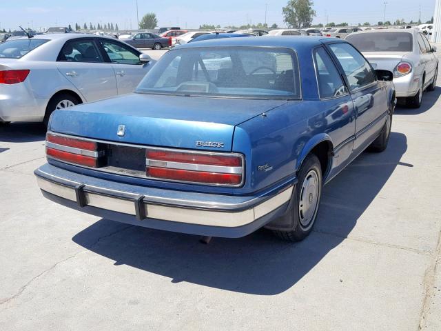 2G4WD14W2J1486315 - 1988 BUICK REGAL LIMI BLUE photo 4