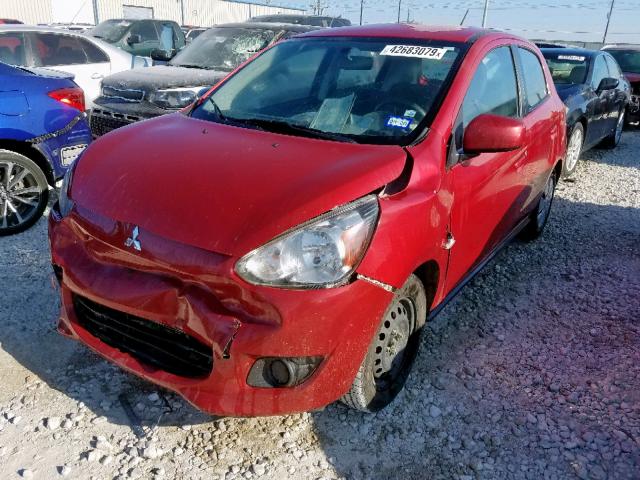 ML32A3HJ4FH059960 - 2015 MITSUBISHI MIRAGE DE RED photo 2