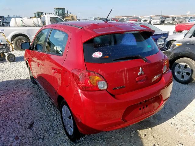 ML32A3HJ4FH059960 - 2015 MITSUBISHI MIRAGE DE RED photo 3