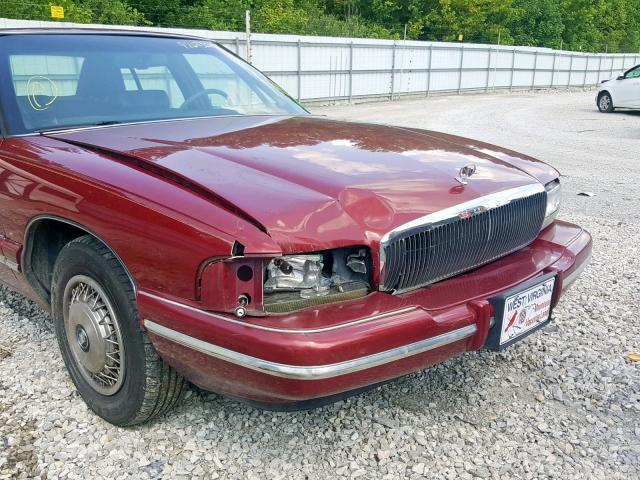 1G4CW52KXTH629158 - 1996 BUICK PARK AVENU MAROON photo 9