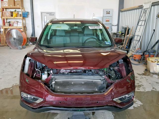 2HKRM3H73GH531060 - 2016 HONDA CR-V EXL MAROON photo 9