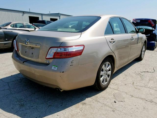 4T1BB46K39U071200 - 2009 TOYOTA CAMRY HYBR GOLD photo 4