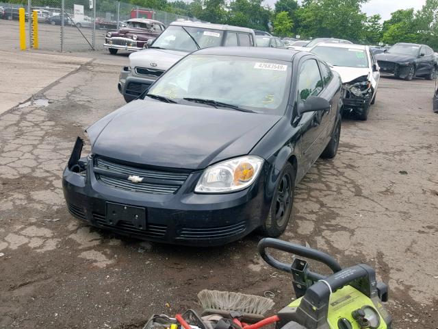 1G1AL18F077222414 - 2007 CHEVROLET COBALT LT BLACK photo 2