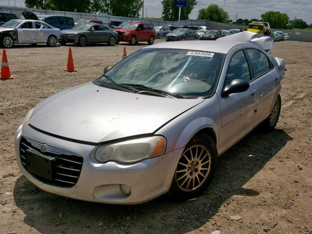 1C3EL56R14N392421 - 2004 CHRYSLER SEBRING LX SILVER photo 2