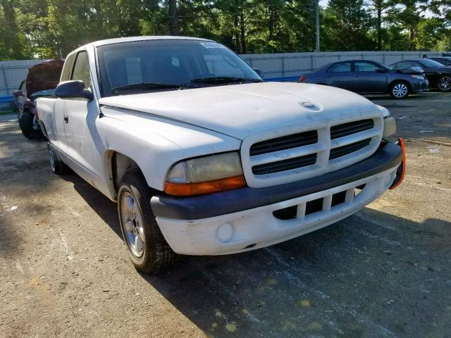 1B7GL22X61S162197 - 2001 DODGE DAKOTA WHITE photo 1