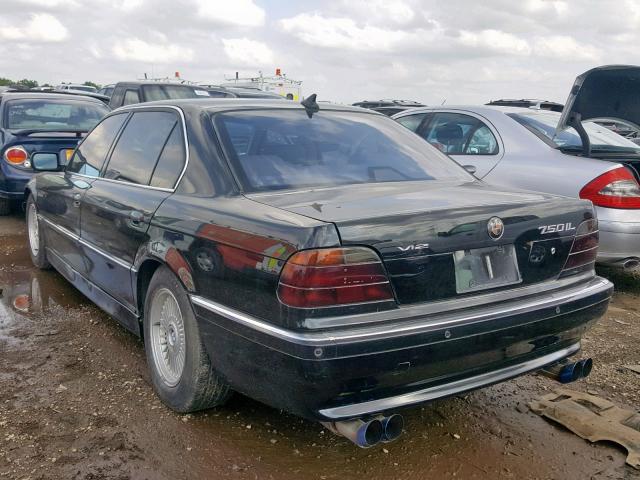 WBAGK2320WDH69021 - 1998 BMW 750 IL BLACK photo 3