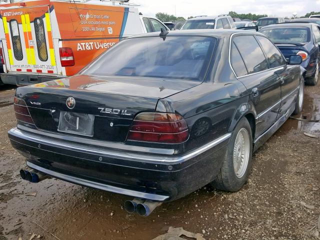 WBAGK2320WDH69021 - 1998 BMW 750 IL BLACK photo 4