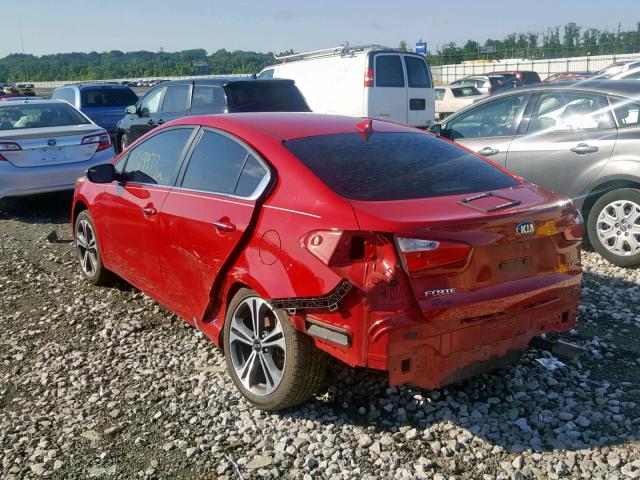 KNAFX4A89F5316040 - 2015 KIA FORTE EX RED photo 3