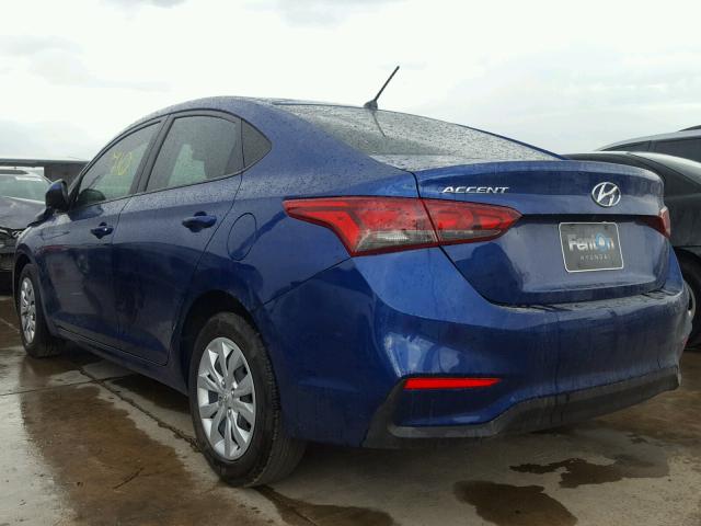 3KPC24A35JE033706 - 2018 HYUNDAI ACCENT SEL BLUE photo 3