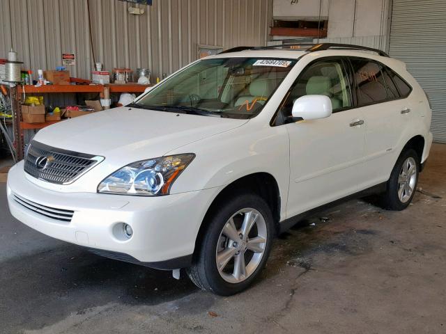 JTJHW31UX82850767 - 2008 LEXUS RX 400H WHITE photo 2