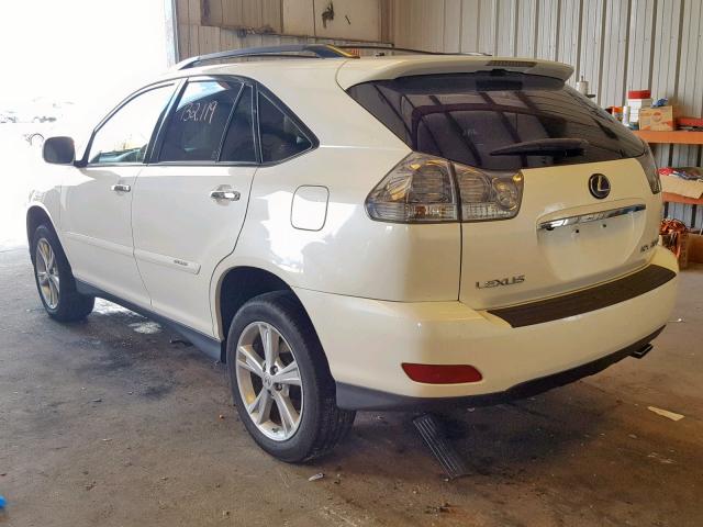 JTJHW31UX82850767 - 2008 LEXUS RX 400H WHITE photo 3