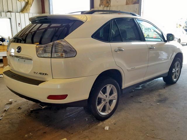 JTJHW31UX82850767 - 2008 LEXUS RX 400H WHITE photo 4