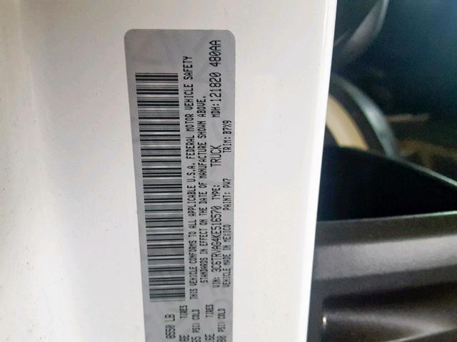 3C6TRVAG4KE516570 - 2019 RAM PROMASTER 白色 照片 10