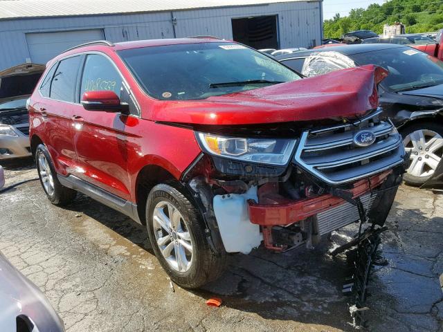 2FMTK3J95FBC16435 - 2015 FORD EDGE SEL RED photo 1