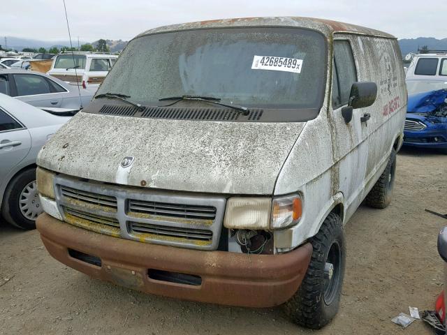 2B7HB11X9TK118954 - 1996 DODGE RAM VAN B1 WHITE photo 2