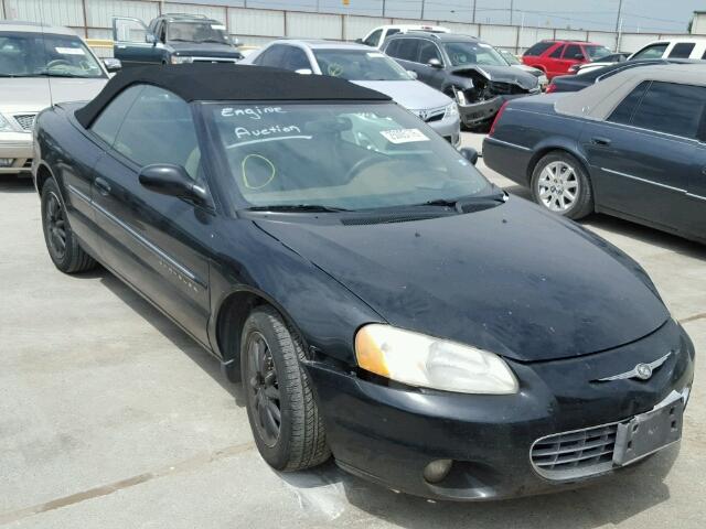 1C3EL55U61N675009 - 2001 CHRYSLER SEBRING LX BLACK photo 1