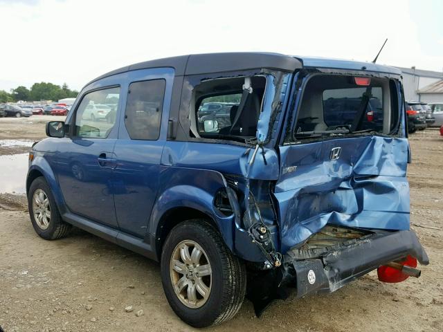 5J6YH28758L020063 - 2008 HONDA ELEMENT EX BLUE photo 3