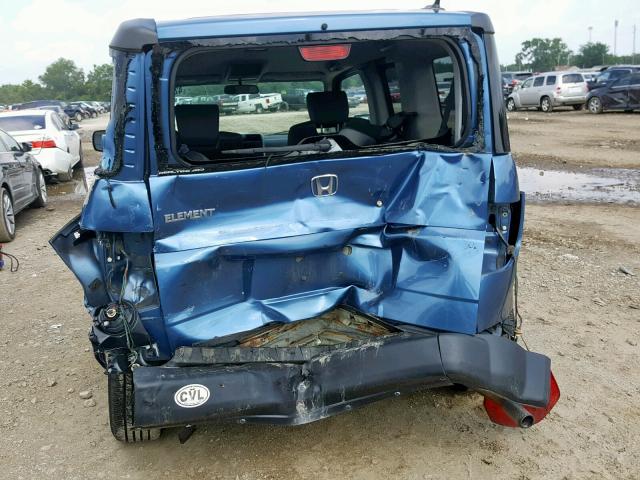 5J6YH28758L020063 - 2008 HONDA ELEMENT EX BLUE photo 9