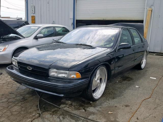 1G1BL52PXTR168549 - 1996 CHEVROLET IMPALA BLACK photo 2