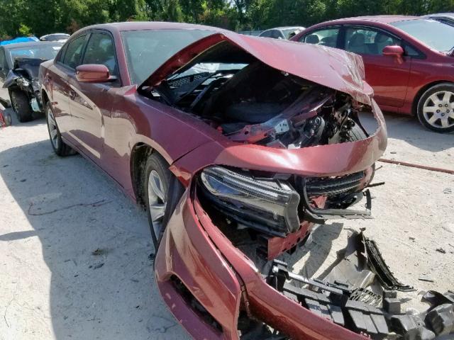 2C3CDXHG3JH166624 - 2018 DODGE CHARGER SX MAROON photo 1